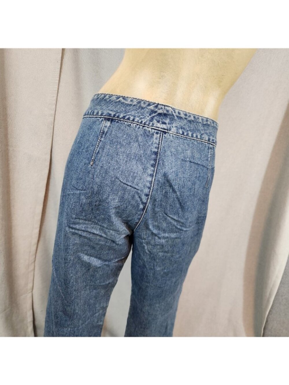 GAP Boho Straight Leg Mid Rise Med Wash Denim Blue Jeans Size 8 MEDIUM 30 W x30I - Picture 5 of 7